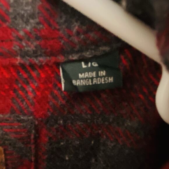 Orvis Shirt Shacket Mens Large L Heavyweight Flannel Jacket Plaid Rio Red Pocket - Picture 4 of 8